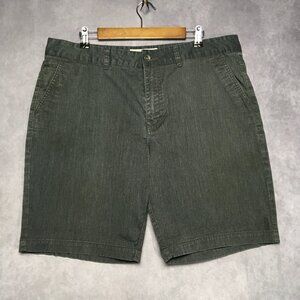 Reef‎ Mens Gray Shorts size 38 Flat Front Pockets Cotton Poly Stretch